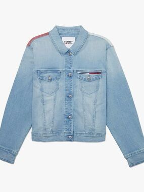 Tommy Hilfiger Women's Light Wash Denim Jacket - Light Blue
